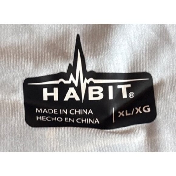 Habit Fishing Shirt Mens Blue Waves Long Sleeve Shirt XL Polyester Spandex - Picture 4 of 6